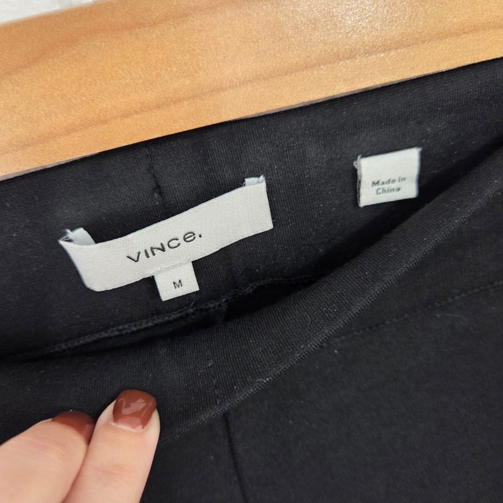Vince Legging Solid Black Ponte Pull On Basic Min… - image 5